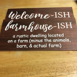 2 Wooden Farmhouse Signs